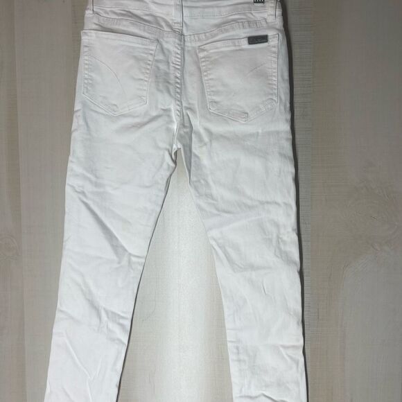 Joe’s jeans white skinny distressed hem ankle length, size 12 - Picture 10 of 11